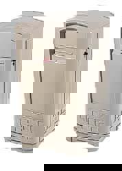 Plaza Indoor/Outdoor Waste Container, 50 gal, Plastic, Beige